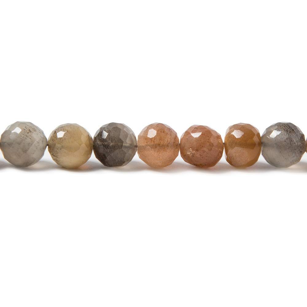 7.5mm Sunstone & Moonstone faceted rounds 27 beads (ONLINE ORDER ONLY)