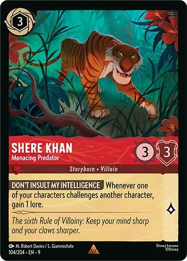 Shere Khan - Menacing Predator (104/204) [Fabled] (ONLINE ORDER ONLY)