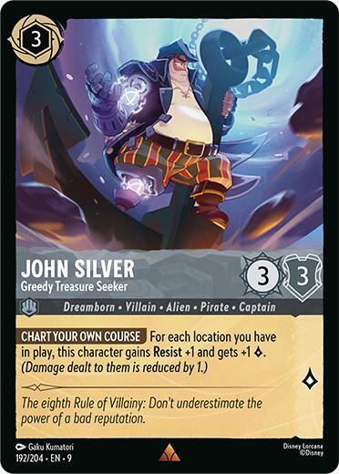 John Silver - Greedy Treasure Seeker (192/204) [Fabled] (ONLINE ORDER ONLY)