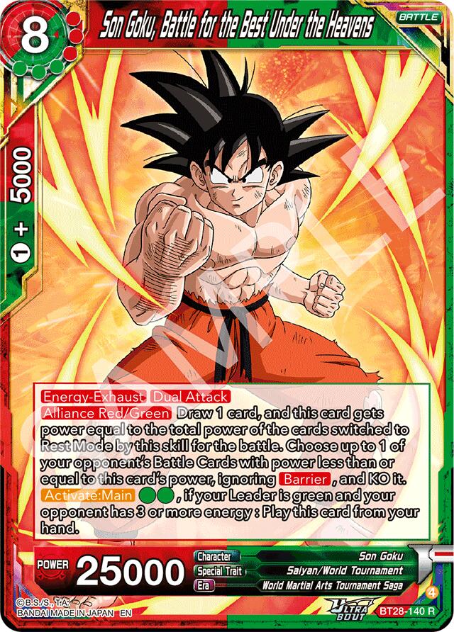 Son Goku, Battle for the Best Under the Heavens (BT28-140) [Prismatic Clash]