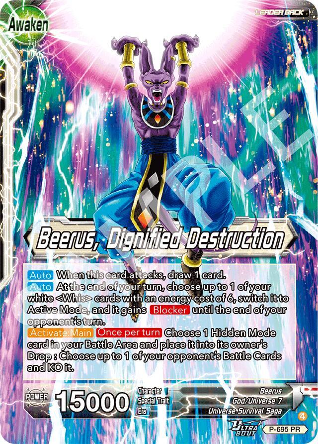 Beerus // Beerus, Dignified Destruction (P-695) [Promotion Cards] (ONLINE ORDER ONLY)