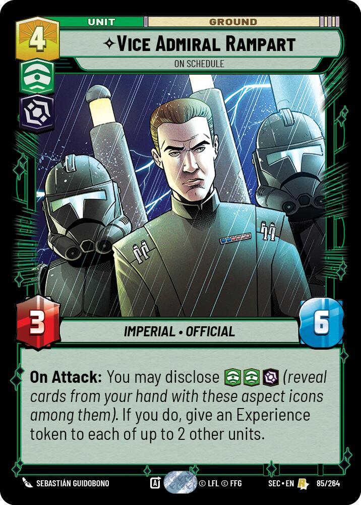 Vice Admiral Rampart - On Schedule (85/264) (85/264) [Secrets of Power] (ONLINE ORDER ONLY)