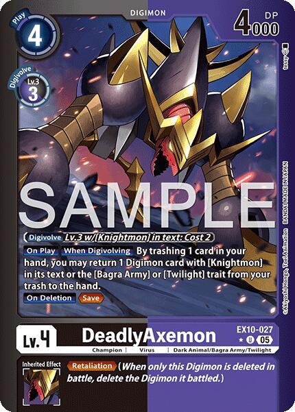 DeadlyAxemon [EX10-027] (Limited Foil) [Sinister Order] (ONLINE ORDER ONLY)