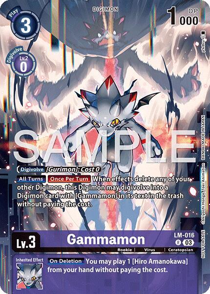 Gammamon [LM-016] (Sinister Order Legend Pack) [Sinister Order] (ONLINE ORDER ONLY)