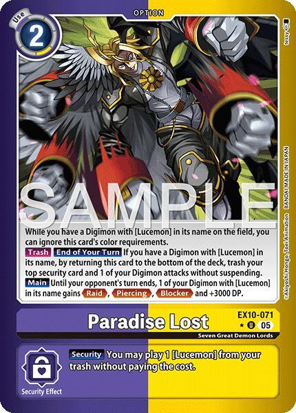 Paradise Lost [EX10-071] (Limited Foil) [Sinister Order] (ONLINE ORDER ONLY)