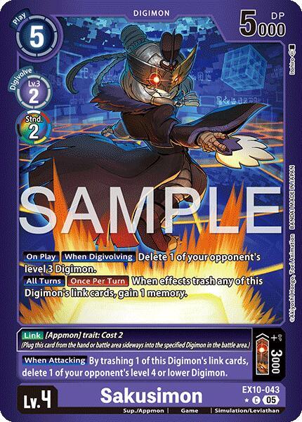 Sakusimon [EX10-043] (Limited Foil) [Sinister Order] (ONLINE ORDER ONLY)