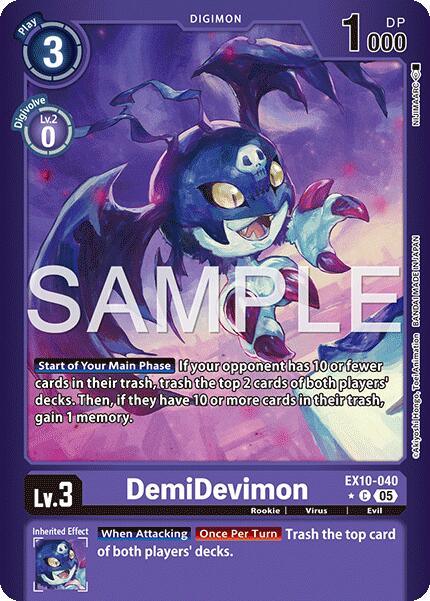 DemiDevimon [EX10-040] (Limited Foil) [Sinister Order] (ONLINE ORDER ONLY)