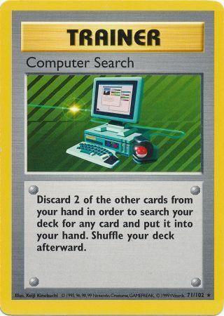 Computer Search (71/102) [Base Set Shadowless Unlimited] (Online Only)