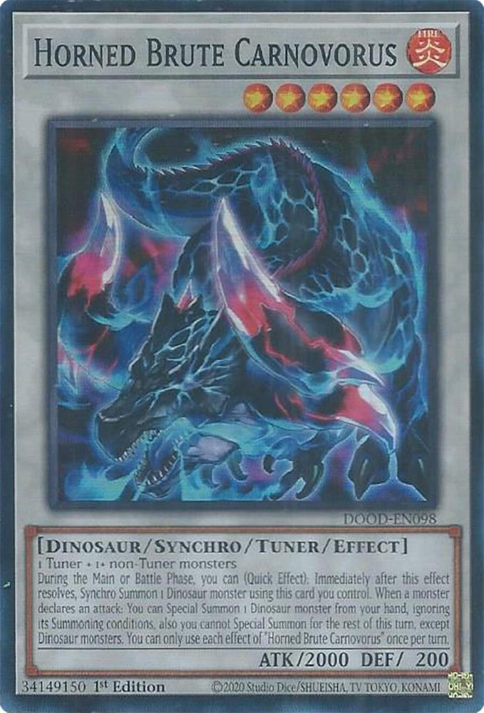 Horned Brute Carnovorus [DOOD-EN098] Super Rare