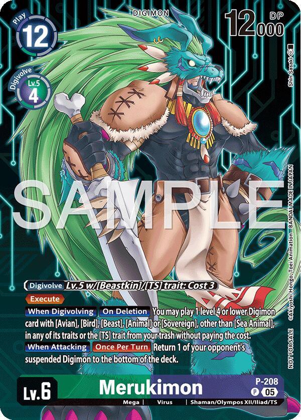 Merukimon [P-208] (Hacker's Slumber Box Promotion Pack) [Promotional Cards] (ONLINE ORDER ONLY)