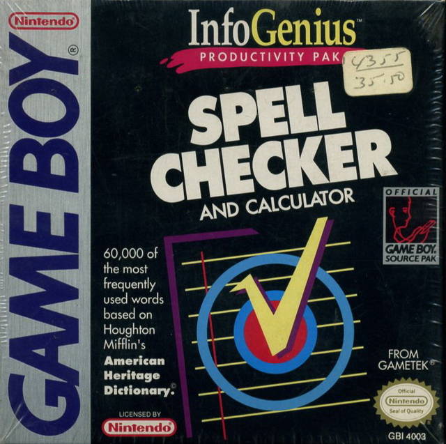InfoGenius Productivity Pak: Spell Checker and Calculator (Gameboy) (ONLINE ORDER ONLY)
