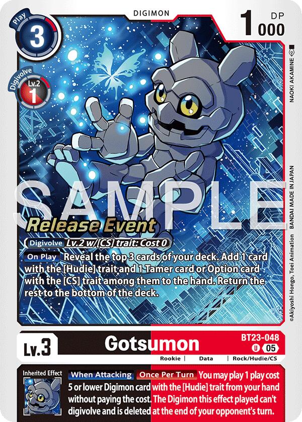 Gotsumon [BT23-048] [Hackers' Slumber Release Event Cards] (ONLINE ORDER ONLY)