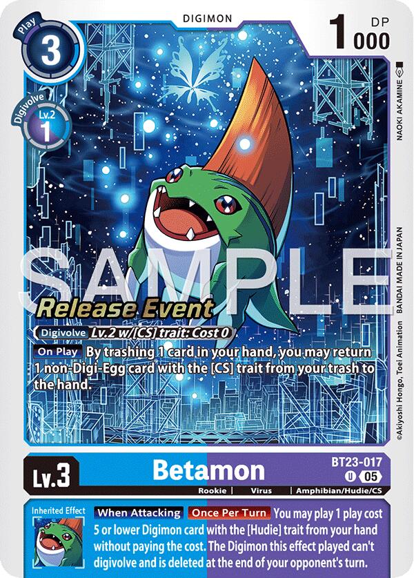 Betamon [BT23-017] [Hackers' Slumber Release Event Cards] (ONLINE ORDER ONLY)