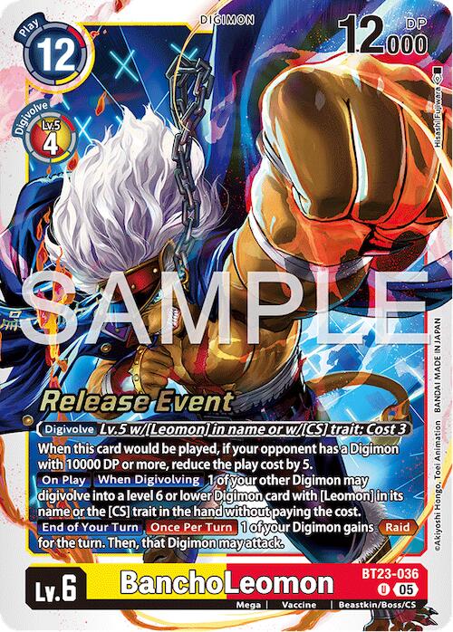 BanchoLeomon [BT23-036] [Hackers' Slumber Release Event Cards] (ONLINE ORDER ONLY)