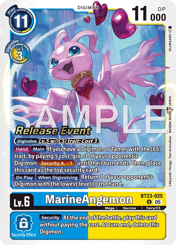 Marine Angemon [BT23-025] [Hackers' Slumber Release Event Cards] (ONLINE ORDER ONLY)