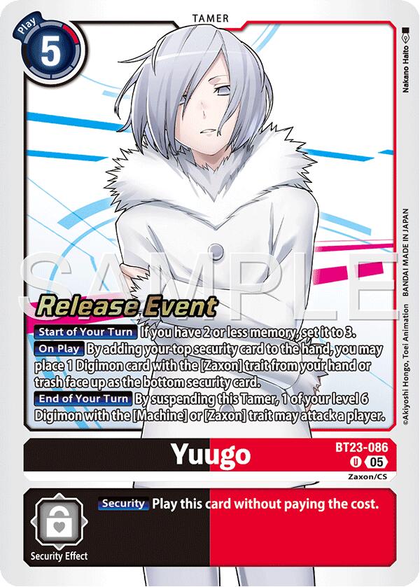 Yuugo [BT23-086] [Hackers' Slumber Release Event Cards] (ONLINE ORDER ONLY)