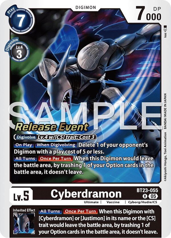 Cyberdramon [BT23-055] [Hackers' Slumber Release Event Cards] (ONLINE ORDER ONLY)