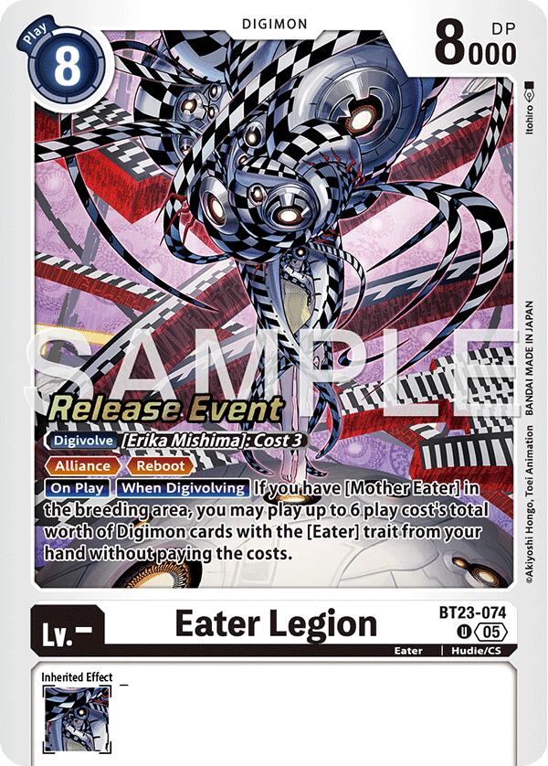 Eater Legion [BT23-074] [Hackers' Slumber Release Event Cards] (ONLINE ORDER ONLY)