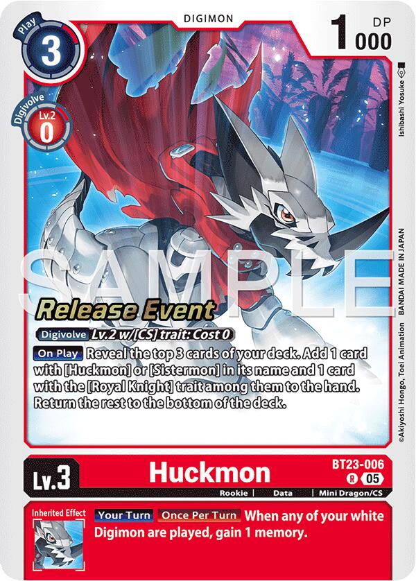Huckmon [BT23-006] [Hackers' Slumber Release Event Cards] (ONLINE ORDER ONLY)