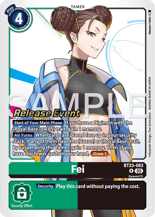 Fei [BT23-083] [Hackers' Slumber Release Event Cards] (ONLINE ORDER ONLY)