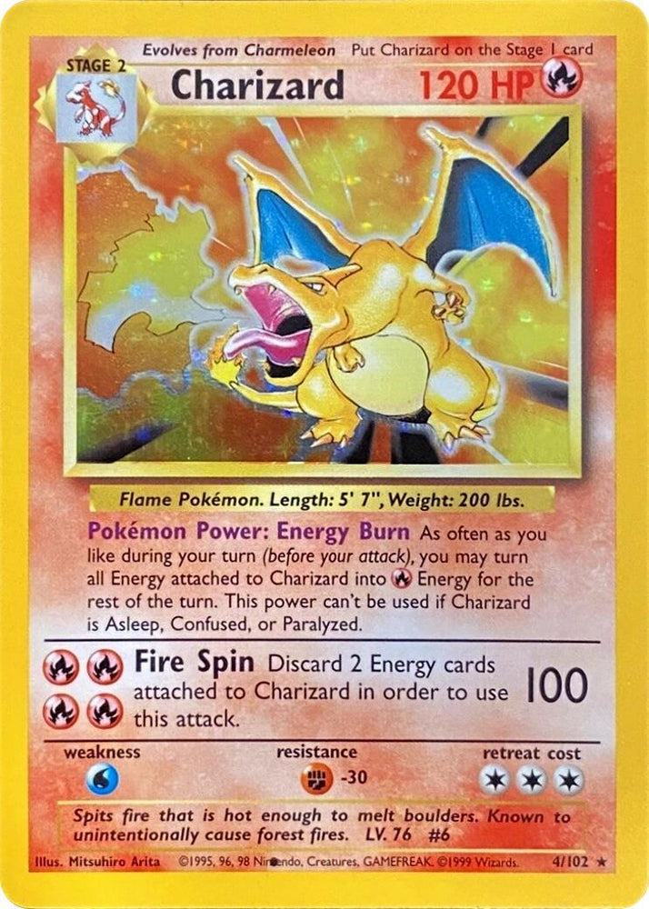 Charizard (004/102) (Black Dot Error) [Base Set 2] (ONLINE ORDER ONLY)