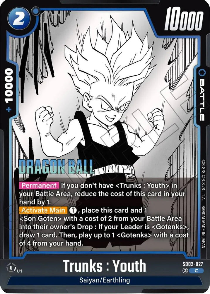 Trunks : Youth [Manga Booster 02] (ONLINE ORDER ONLY)