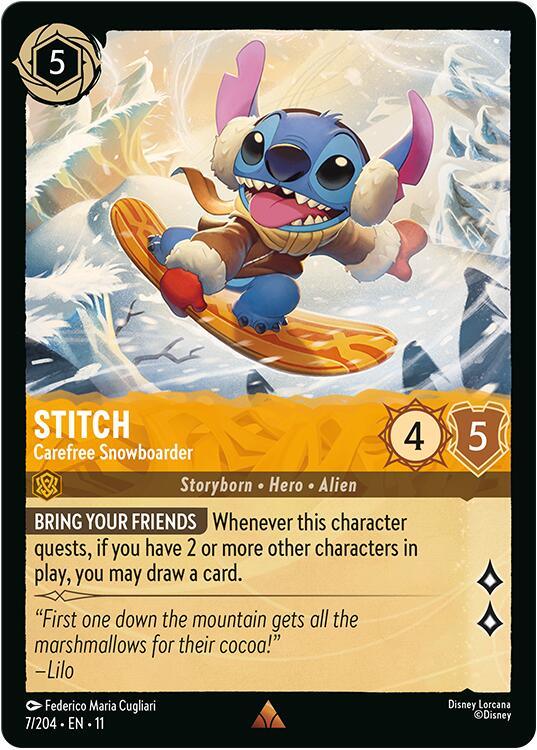 Stitch - Carefree Snowboarder (7/204) [Winterspell] (ONLINE ORDER ONLY)