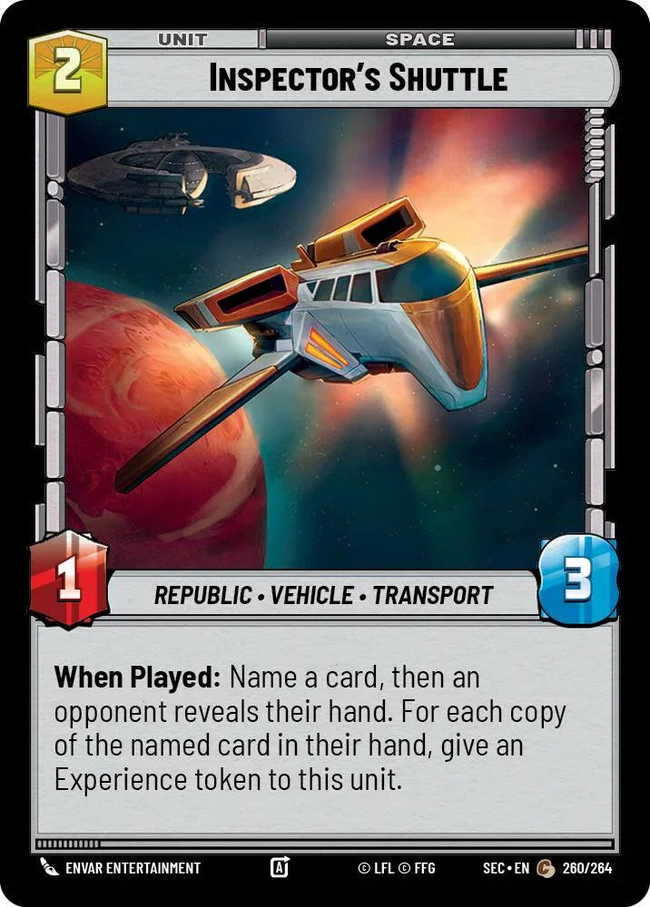 Inspector's Shuttle (260/264) (260/264) [Secrets of Power] (ONLINE ORDER ONLY)