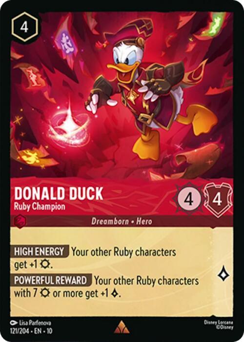 Donald Duck - Ruby Champion (121/204) [Whispers in the Well] (ONLINE ORDER ONLY)