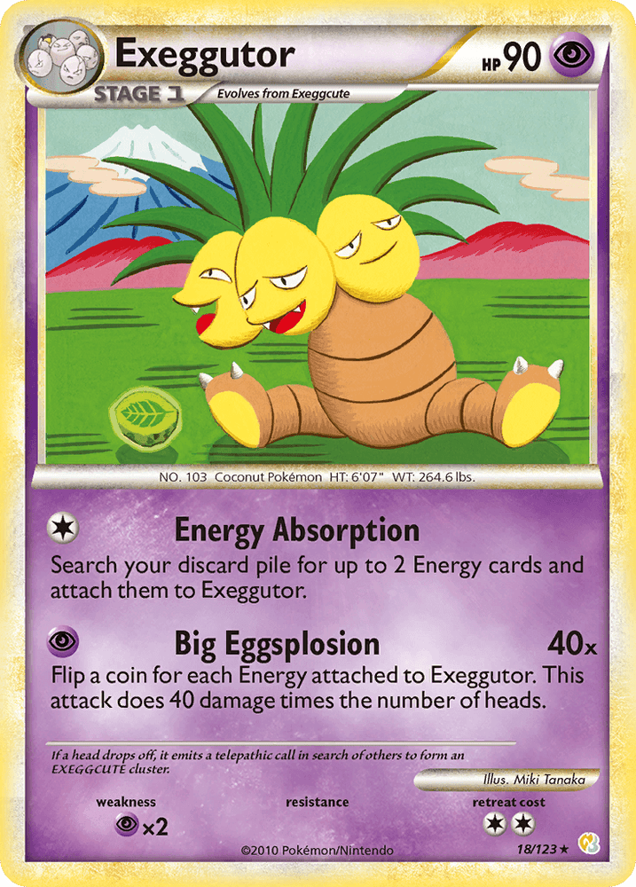 Exeggutor (18/123) [HeartGold & SoulSilver: Base Set] (Online Only)