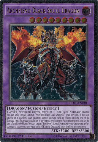 Archfiend Black Skull Dragon [CORE-EN048] Ultimate Rare (ONLINE ORDER ONLY)