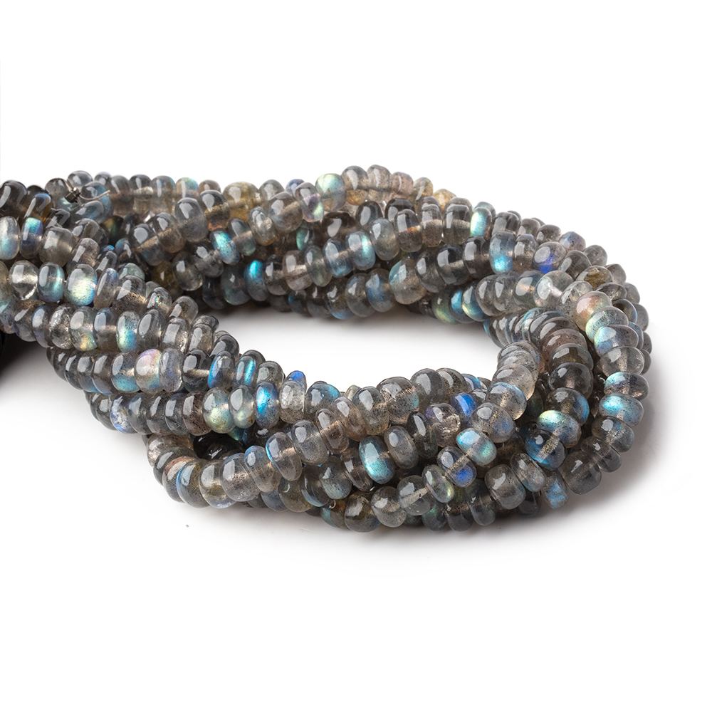 6.5mm Labradorite Plain Rondelle beads 9.5 inch 68 pieces AA (ONLINE ORDER ONLY)