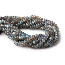 6.5mm Labradorite Plain Rondelle beads 9.5 inch 68 pieces AA (ONLINE ORDER ONLY)
