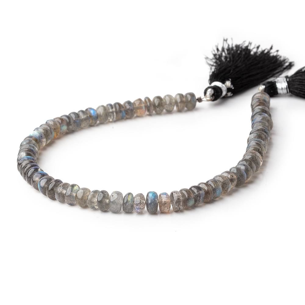 6.5mm Labradorite Plain Rondelle beads 9.5 inch 68 pieces AA (ONLINE ORDER ONLY)