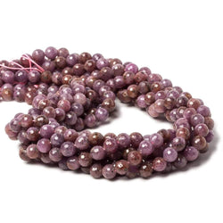 6.5mm Ruby faceted round Beads 15.5 inch 60 pieces (ONLINE ORDER ONLY)