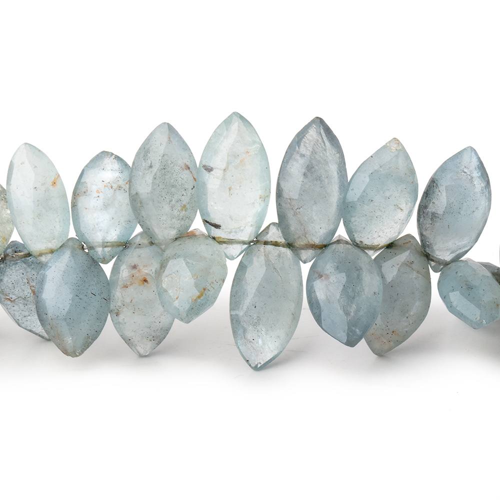 6.5x4-15x7mm Moss Aquamarine Top Drilled Marquise Beads 8 inch 66 pieces (ONLINE ORDER ONLY)