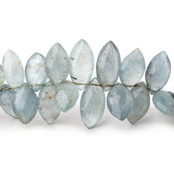 6.5x4-15x7mm Moss Aquamarine Top Drilled Marquise Beads 8 inch 66 pieces (ONLINE ORDER ONLY)