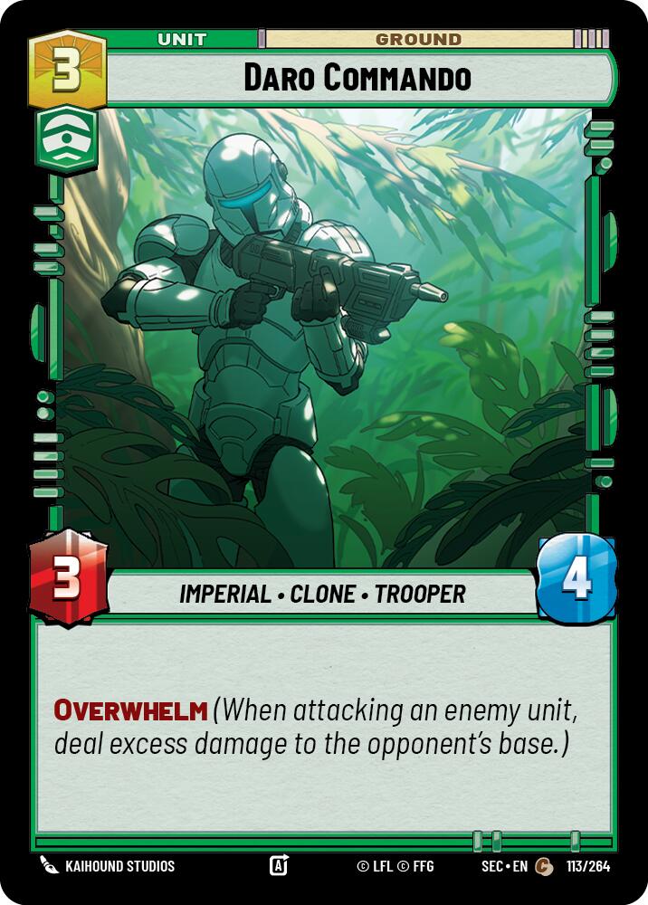 Daro Commando (113/264) (113/264) [Secrets of Power] (ONLINE ORDER ONLY)
