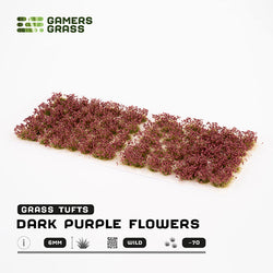 Gamers Grass Tufts: Dark Purple Flowers - Wild