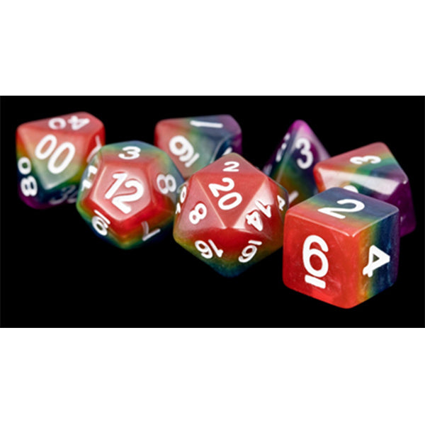 7 Die / Dice Set Opaque: Rainbow (Online Order Only)