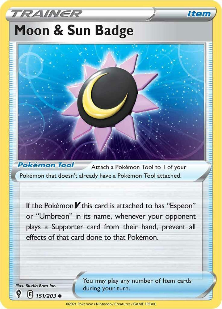 Moon & Sun Badge (151/203) [Sword & Shield: Evolving Skies] (Online Only)