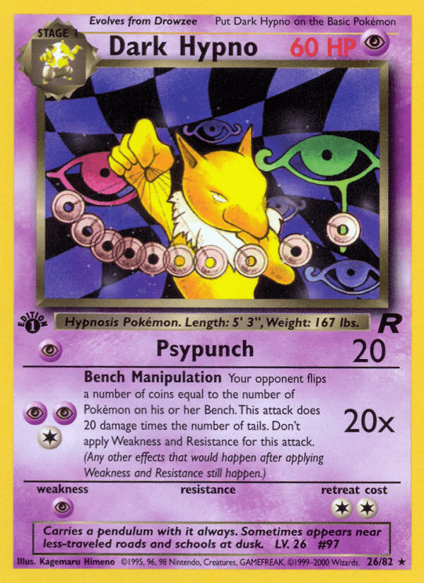 Dark Hypno (26/82) [Team Rocket 1st Edition] (Online Only)