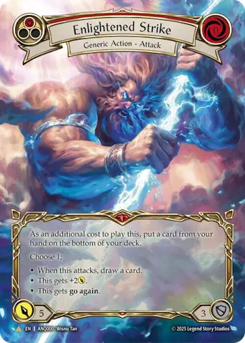 Enlightened Strike (Red) (Extended Art) (Gold) [ANQ000] (Compendium of Rathe - Antiquity Pack)  Cold Foil
