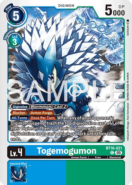 Togemogumon [BT16-021] (Foil Reprint) [Advanced Booster Digimon Generation]