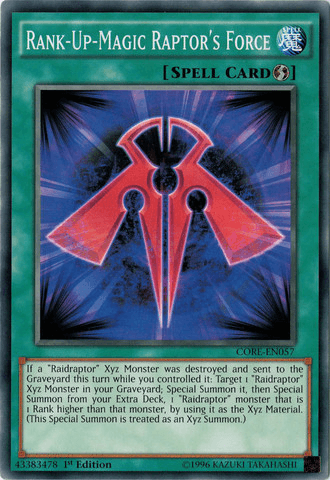 Rank-Up-Magic Raptor's Force [CORE-EN057] Common (ONLINE ORDER ONLY)
