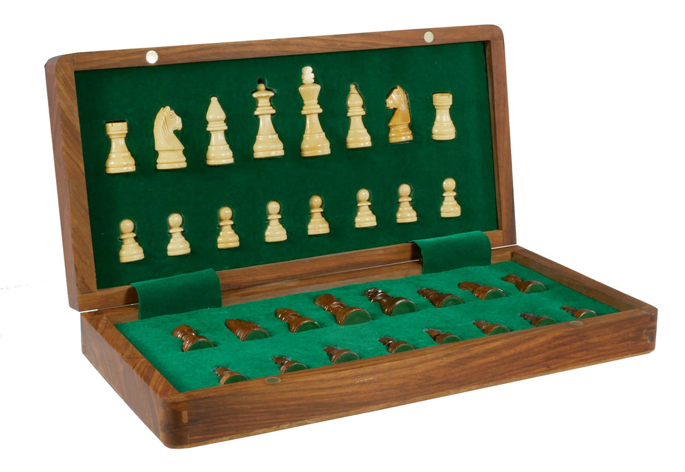 Chess Set - 12" Folding wood Magnetic Chess (ONLINE ORDER ONLY)