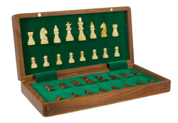 Chess Set - 12" Folding wood Magnetic Chess (ONLINE ORDER ONLY)