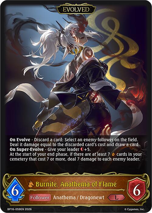 Burnite, Anathema of Flame (Evolved) (BP16-059EN) [New World Genesis]
