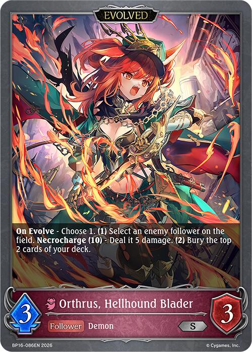 Orthrus, Hellhound Blader (Evolved) (BP16-086EN) [New World Genesis]