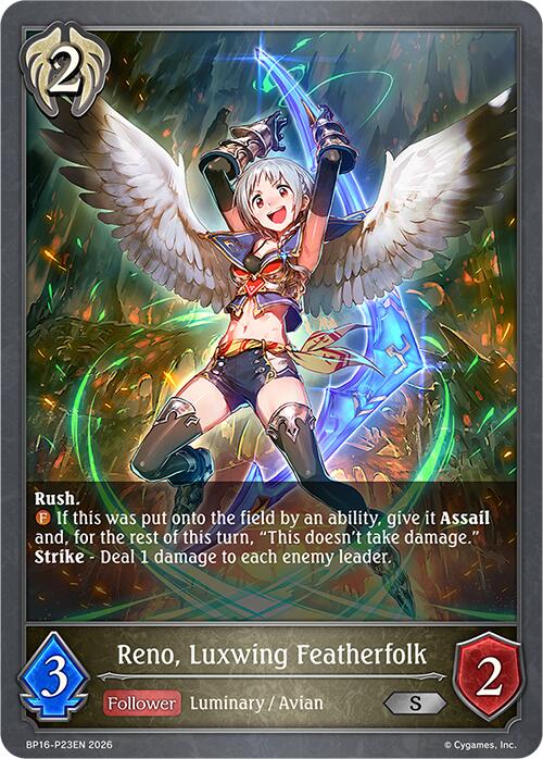 Reno, Luxwing Featherfolk - P23 (Foil) (BP16-P23EN) [New World Genesis]